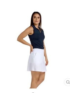 SWINGDISH Classic Joann Skort White Active Wear Tennis Golf Ladies Size LG NWT